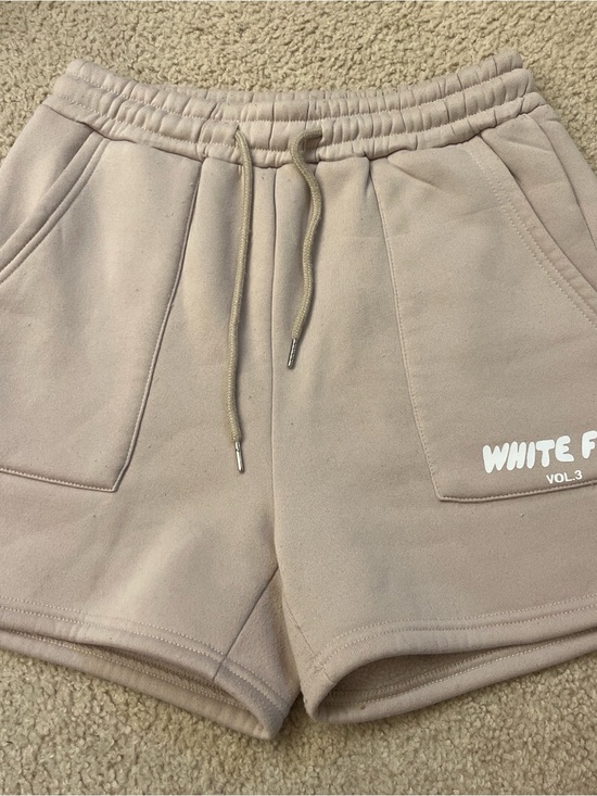 White Fox Boutique Pants - White Fox Boutique Light Taupe Drawstring Athletic Shorts